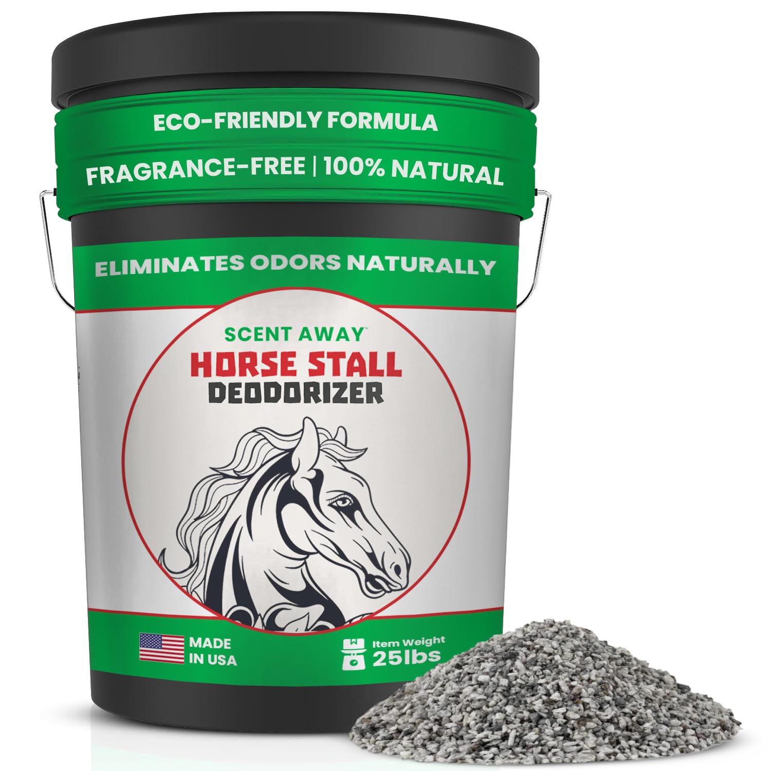 Chicken Coop Deodorizer | Coop Refresher | Fragrance-Free Bedding | Active Carbon and Zeolite Combo Eliminates Odors | 25lbs. (11.34kg)