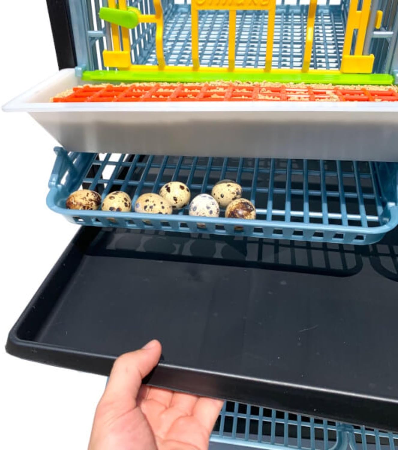 Quail Breeding Cage Indoor: 3 Layer Stackable Quail Coop, Easy Clean, Rust-Free, Easy Egg Collection (2024 Upgrades: Longer Waste Trays, Removable Middle Walls) Cimuka by Hatching Time (Traditional)