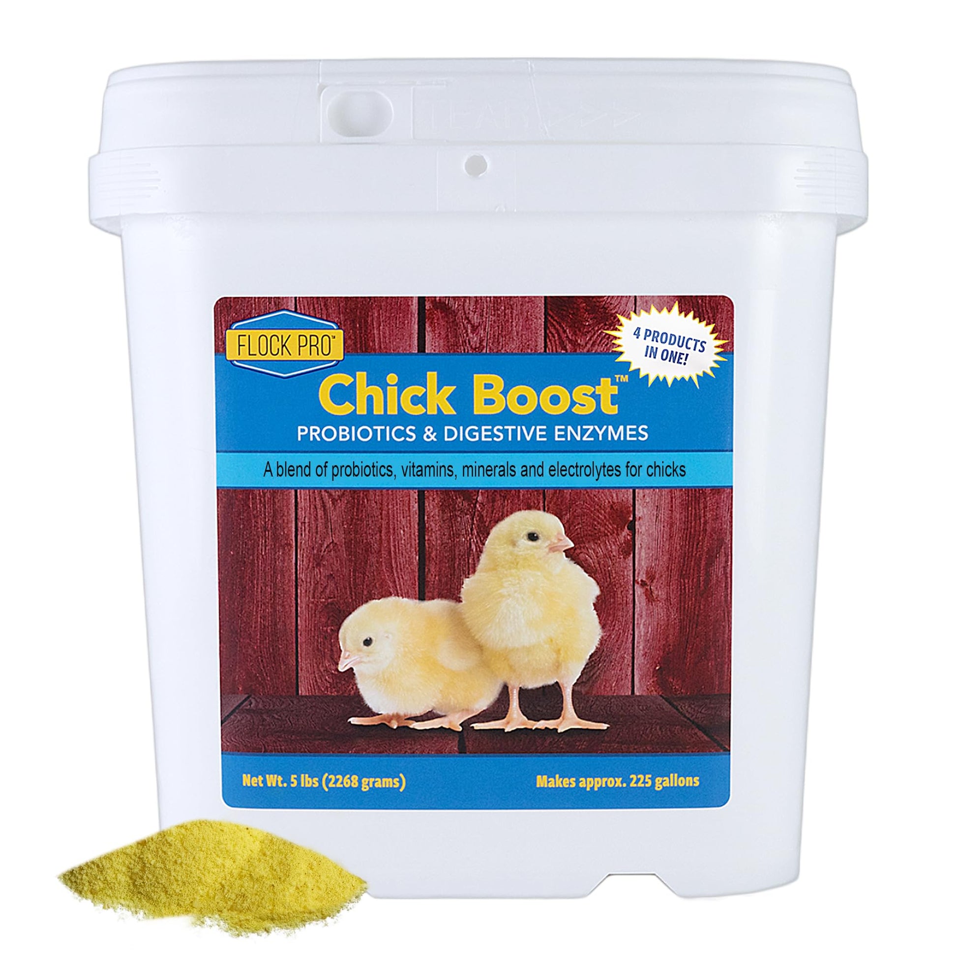 Equerry's Flock PRO Chick Boost Probiotic - Probiotics, Vitamins, Minerals and Electrolytes for Chickens | Chicken Vitamins and Supplements for All Poultry - 8oz