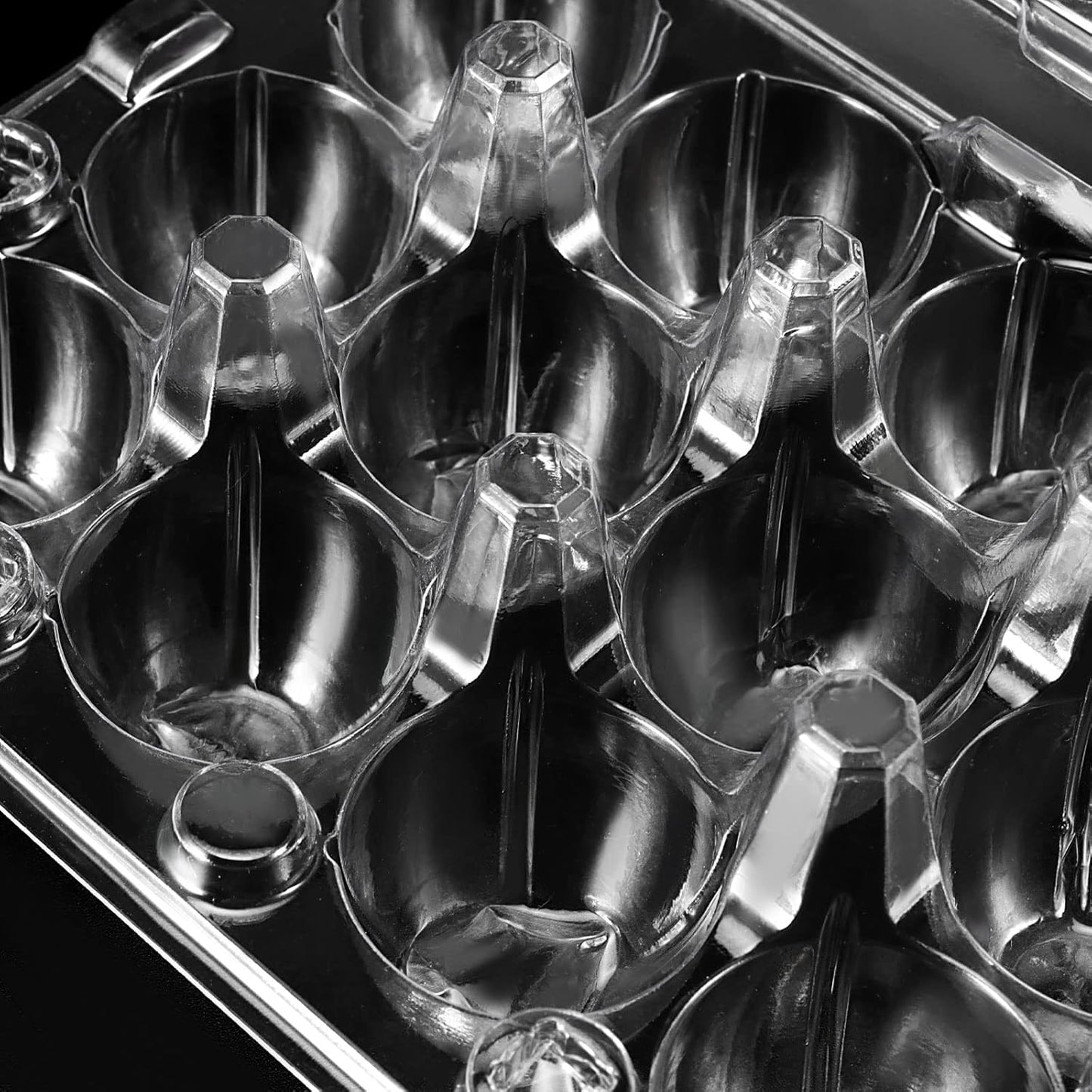 SINJEUN 150 Pack 12 Grids Clear Quail Egg Carton, Mini Plastic Quail Egg Storage Holder with Lid, Stackable Quail Eggs Bulk Carton Trays for Pheasant Pigeon Eggs