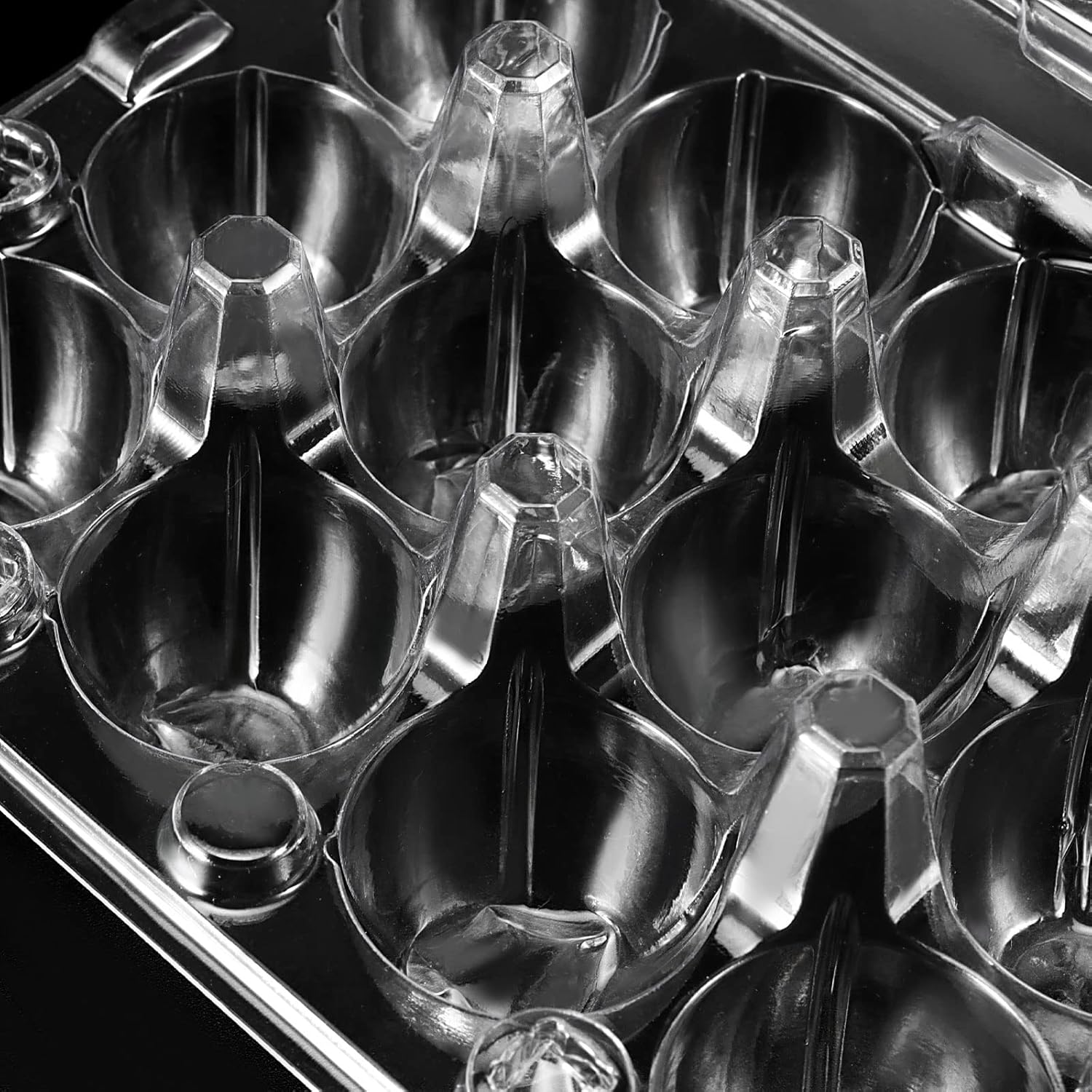 SINJEUN 150 Pack 12 Grids Clear Quail Egg Carton, Mini Plastic Quail Egg Storage Holder with Lid, Stackable Quail Eggs Bulk Carton Trays for Pheasant Pigeon Eggs