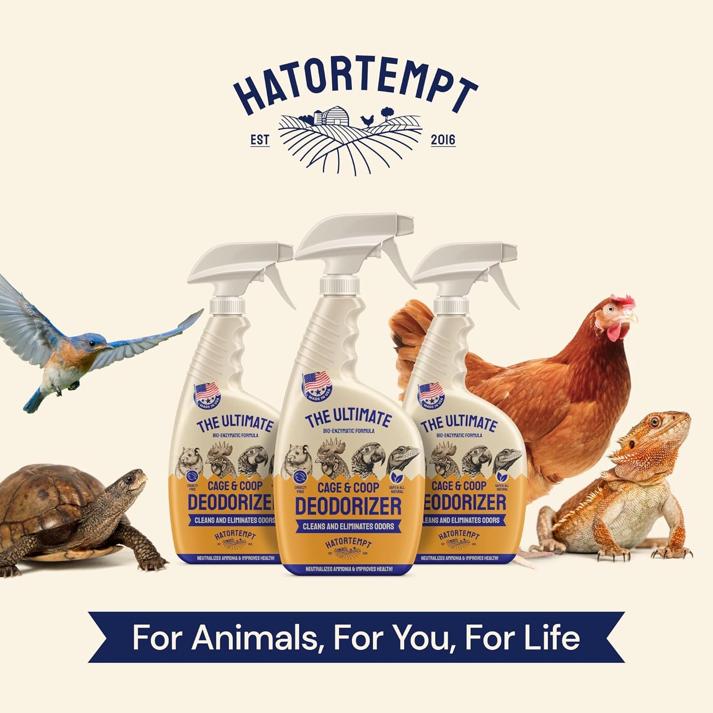 Chicken Coop Deodorizer & Cleaner – All Natural Odor and Ammonia Control Spray – 32 Oz for Backyard Chickens to Remove Smell - Coop Deodorizer Spray