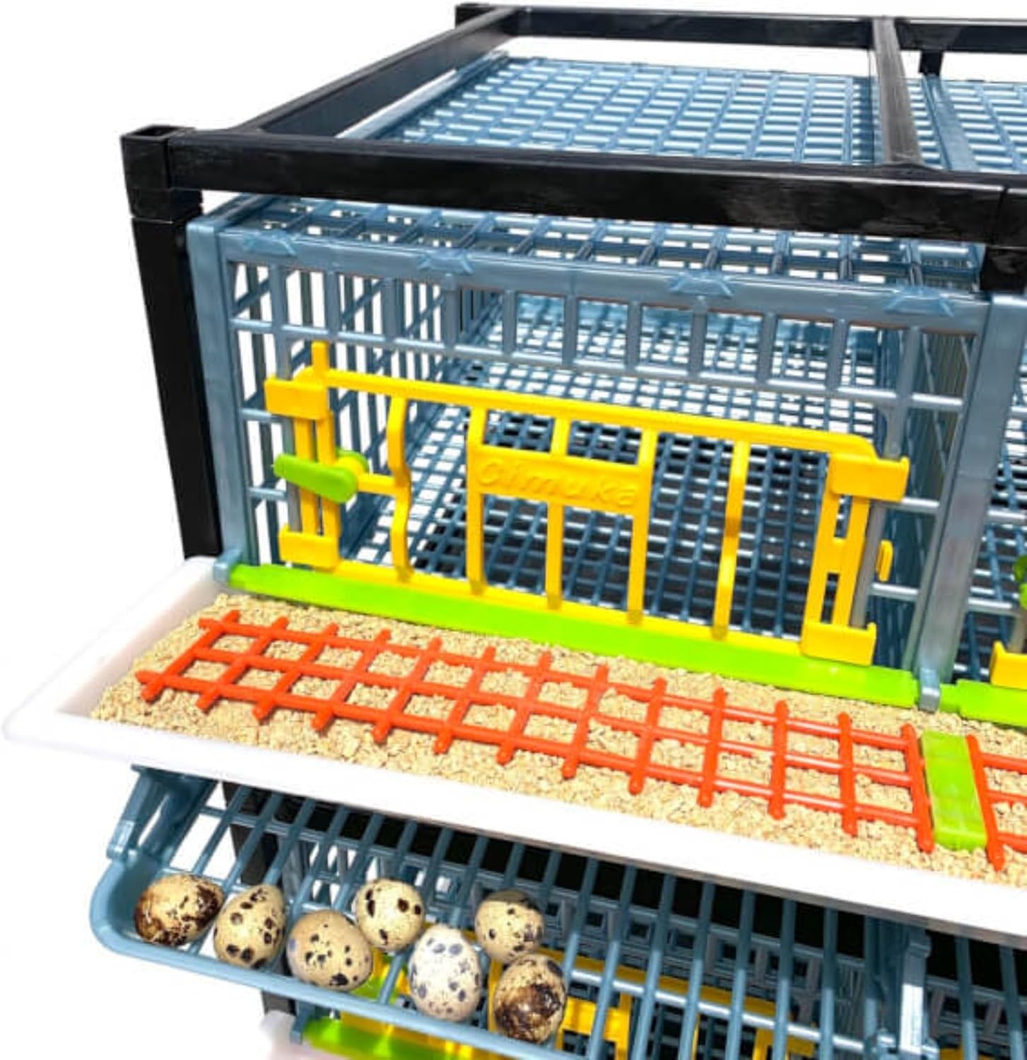 Quail Breeding Cage Indoor: 3 Layer Stackable Quail Coop, Easy Clean, Rust-Free, Easy Egg Collection (2024 Upgrades: Longer Waste Trays, Removable Middle Walls) Cimuka by Hatching Time (Traditional)