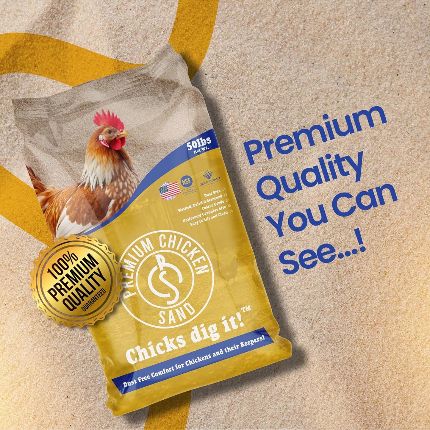 50 lb Bag Odor Eliminating Bedding for Chicken Coops, Nesting Boxes & Runs