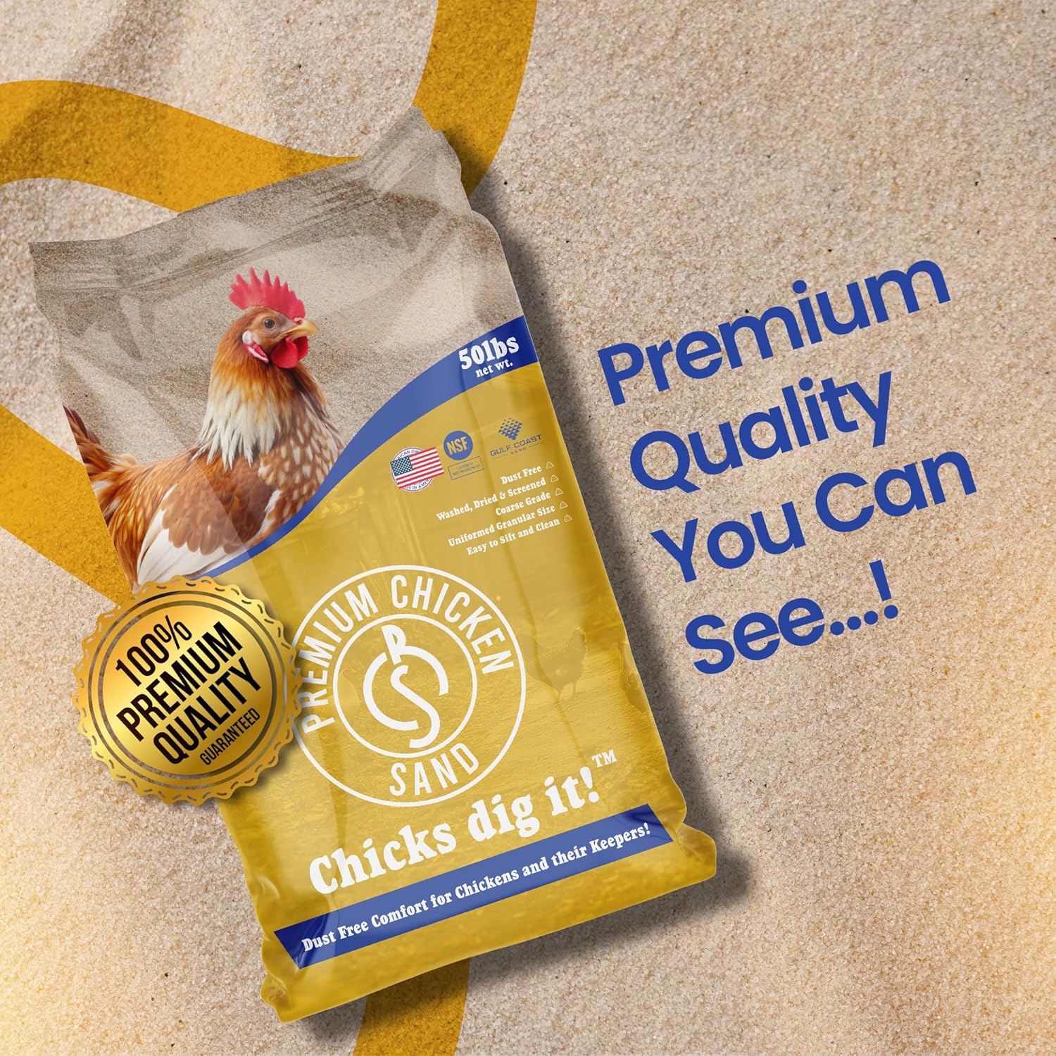 50 lb Bag Odor Eliminating Bedding for Chicken Coops, Nesting Boxes & Runs